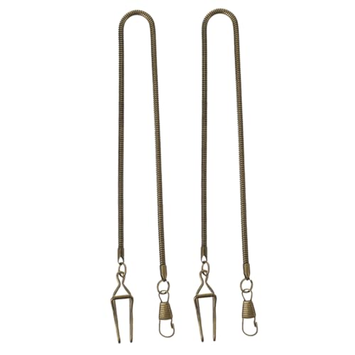 MAJORMENCH 2stücke Taschenuhr Ketten Aus Metall Für Männer Vintage Waistcoat Chain Leichte Befestigung Langlebige Und Polierte Oberfläche Passend Für Verschiedene Taschenuhren von MAJORMENCH