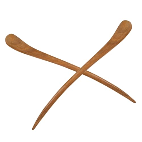 MAJORMENCH 2stücke Holz Haarnadel Vintage Schlicht Damen Haarstab Retro Haarstäbchen Haardekoration Damen Und Mädchen Muster von MAJORMENCH