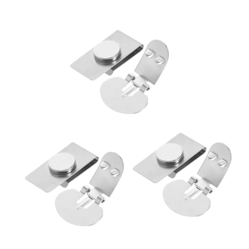MAJORMENCH 3 Paare Magnetische Krawattenklammer Unsichtbare Krawattenfixierer mit Magnet Silber für Verschiedene Krawatten und Hemden Einfach zu Bedienen und Verarbeitet Optimale Lösung für von MAJORMENCH