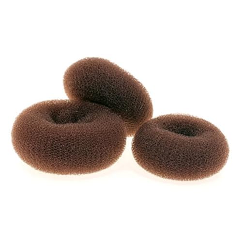 MAJORMENCH 3 Stück Teiliges Haar Donut Braun mit S Runder Haarknoten Helfer für Damen Sanfter Haarstyler für Ballerina Dutts bei Ballett und Alltag von MAJORMENCH