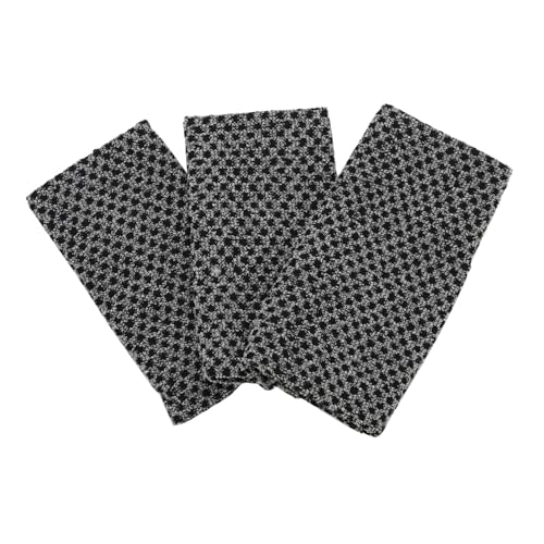 MAJORMENCH 3 Stück Teiliges Rücken Peeling Handtuch mit Langem Doppel Schrubbstreifen Effektive Hautmassage Fördert Durchblutung Vielseitig für Dusche und Körperreinigung Schwarz Kariert von MAJORMENCH