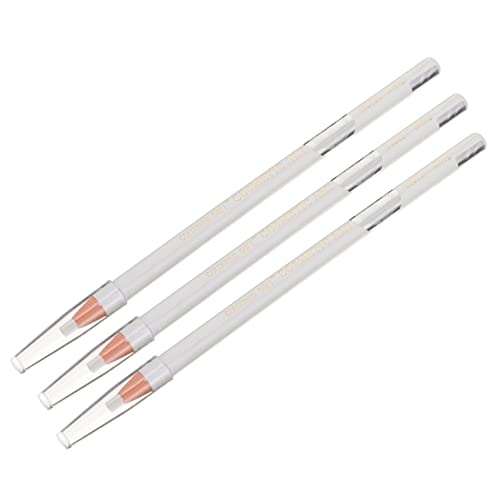 MAJORMENCH 3 Stück Teiliges Weißes Eyeliner mit Highlighter und Silkwurm Pinsel Langlebiger Augen Make Up Stift Bruchfester Präziser für Klare Konturen und Vielseitige Anwendung von MAJORMENCH