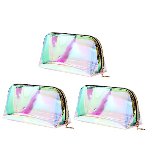 MAJORMENCH 3 Stück Tragbare Kosmetiktaschen Wasserdichter Transparenter Make Up Organizer für Reisen Schule Freizeit für Unterwegs und für von MAJORMENCH