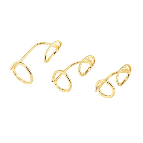 MAJORMENCH 3 Stück Verstellbare Nagelringe aus Kupfer Offene Fingerringe zur Nageldekoration DIY Maniküre Schmuck Fingerringspitzen für Alltag und Festtage Goldfarben von MAJORMENCH