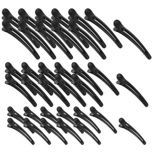 MAJORMENCH 36 Stck Teiliges Schwarze Hohle Haarspangen Entenschnabel Design Rutschfest Fester Griff Damen und Mädchen Vielseitige Styling Clips für Alltag und Feierlichkeiten von MAJORMENCH