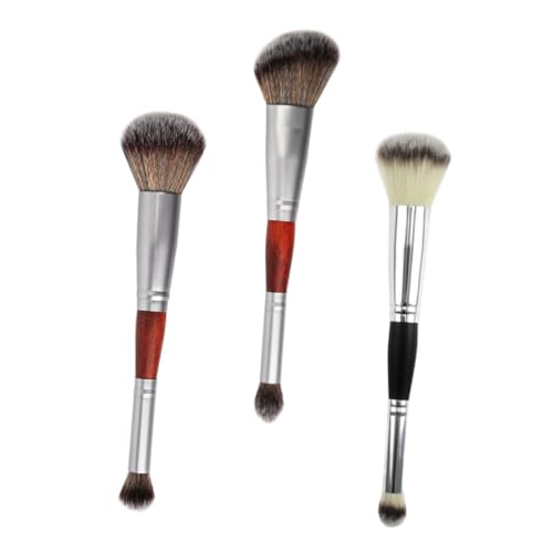 MAJORMENCH 3Stücke Doppelkopf Make Up Pinsel Tragbare Kosmetikpinsel für Lidschatten und Highlighter für Reisen und Täglichen Gebrauch von MAJORMENCH