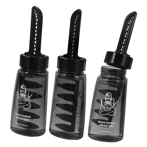 MAJORMENCH 3Stücke Teiliges Leere Haargelflasche mit Haargel für Männer Langlebige Kunststoffflasche zum Einfachen Stylen und Ölen von Haaren für Zuhause von MAJORMENCH