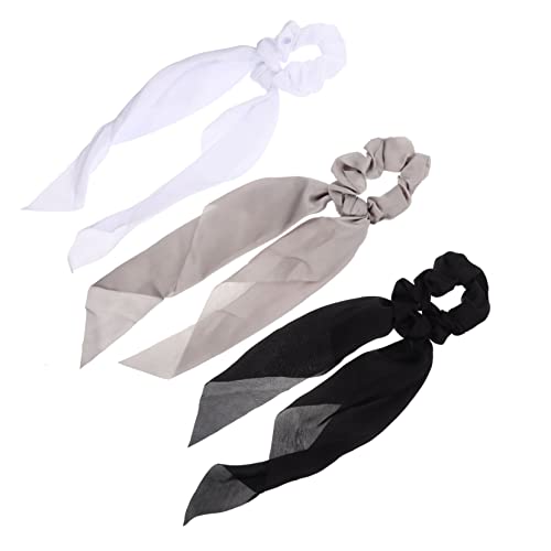 MAJORMENCH 3 Stück Satin Haargummis Für Frauen Elastische Haarbänder in Grau Für Hochsteckfrisuren Dutt Und Ponytail Geeignet Für Teens Und Mädchen Rutschfest Und von MAJORMENCH