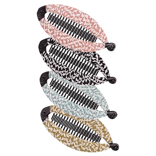 MAJORMENCH 4 Stück Bananen Haarspangen für Damen für Feines und Dickes Haar Dekorativ Rutschfest für Lockige Frisuren von MAJORMENCH