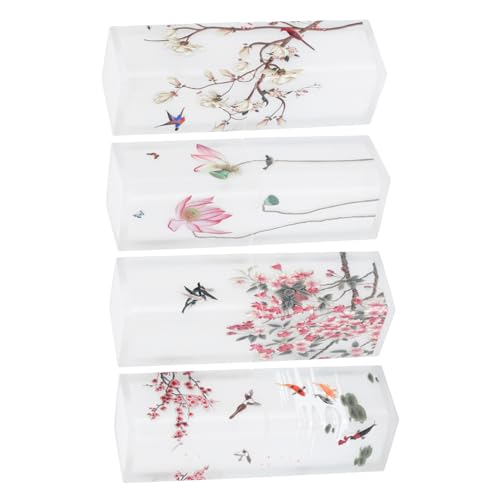 MAJORMENCH 4 Stück Lippenstifthülsen Matte Halbtransparente Kosmetikbehälter DIY Nachfüllbare Lippenbalsam Tuben Praktische Kompakte Lippenstiftbehälter für Frauen von MAJORMENCH