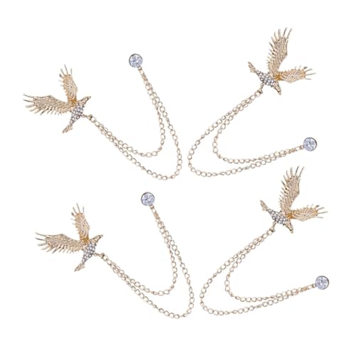 MAJORMENCH 4 Stück Teiliges Herren Anstecknadel mit Quasten und Strass Modische Legierungsbroschen für Anzug Mantel Jacke Vielseitiges Schmuckaccessoire als für Formelle und Freizeit Anlässe von MAJORMENCH