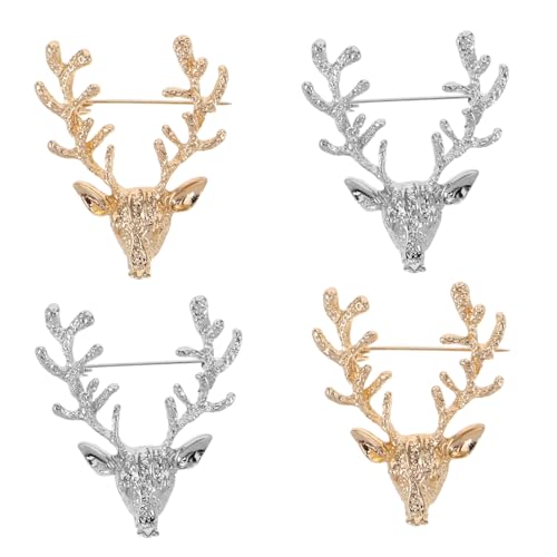MAJORMENCH 4 Stück Teiliges Metall Broschen Leichte Modische Anstecknadeln aus Langlebiger Legierung Dekorative Pins für Anzug Schal Hut und Abendkleid Damenschmuck Geschenkidee von MAJORMENCH