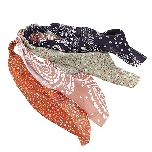MAJORMENCH 4stücke Elastische Stirnbänder Für Damen Einfache Haartücher Stilvolle Haardekorationen Aus Hochwertigem Material Atmungsaktiv Und Bequem Für Spa Make-up Und Yoga von MAJORMENCH