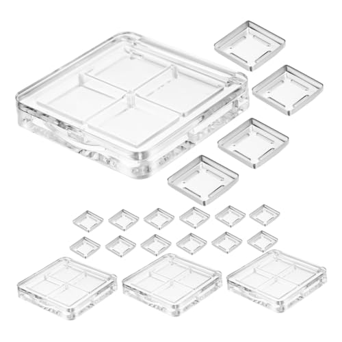 MAJORMENCH 4stücke Transparente Fach Lidschattenbox Make-up Palette Für Individuelle Augen-make-ups Lippenstift-organizer Für Reisen Platzsparend Und Leicht von MAJORMENCH