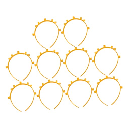 MAJORMENCH 50 Stück Fluoreszierende Haarschleifen Chic Haarschmuck für Partys und Fotoshootings Leuchtende Party Requisiten Gelb von MAJORMENCH