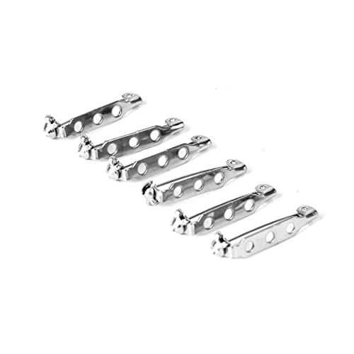 MAJORMENCH 50 Stück Sicherheitsbrosche Langlebige Silberfarbene Rückseite mit Sicherheitsverschluss Stabile Anstecknadel für DIY Schmuck und Bekleidung Pinbrosche von MAJORMENCH