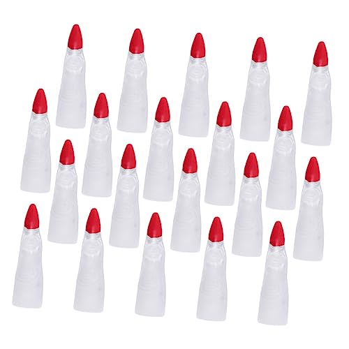 MAJORMENCH 50stücke Halloween Diy Fake Nails Finger Cover Gruselige Zubehör Für Cosplay Halloween-partys Geister Und Maskenbälle Weiße Nachtleuchtende Fingernägel von MAJORMENCH