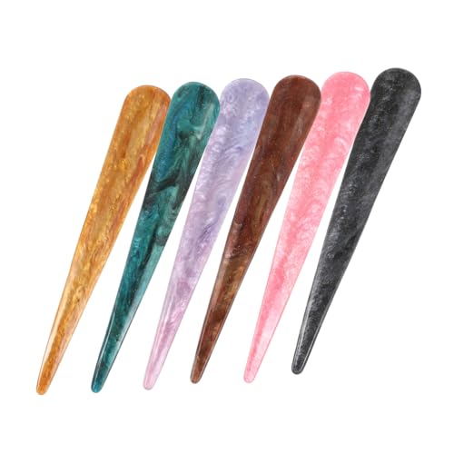 MAJORMENCH 6 Stück Teiliges Haarschmuck Große Acryl Haarspangen im Ox Horn Design Haarklammern für Frauen Bunte Haarschmuck Accessoires Langlebig und Reisetauglich von MAJORMENCH