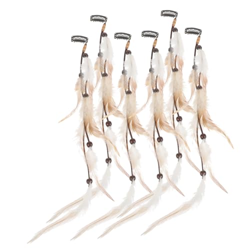 MAJORMENCH 6Stücke Ethnische Haarschmuck Clip Haarverlängerungen für Damen für Festivals Karneval Cosplay und Mottopartys Einzigartiges Design von MAJORMENCH