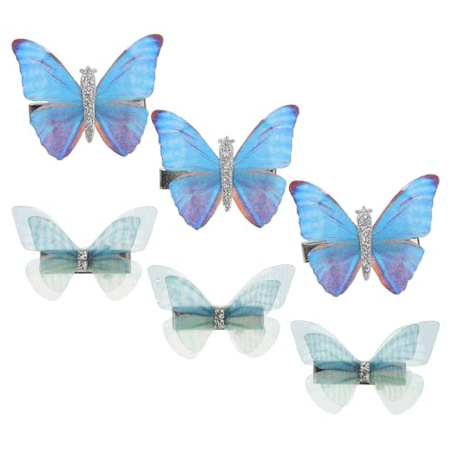 MAJORMENCH 6pcs Schmetterlingshaarklammern Für Kinder Haare Barrettes Entzückende Haarklammern Haarzubehör Für Mädchenpartys Und Tägliche Verwendung von MAJORMENCH