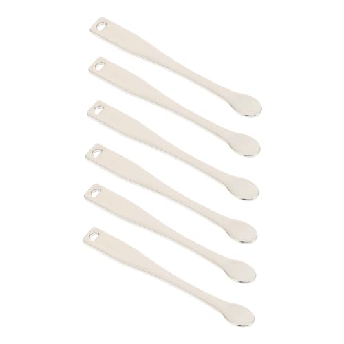 MAJORMENCH 6stücke Metall Löffel Für Gesichtscreme Praktische Kosmetikspatel Für Masken Und Lotionen Leicht Und Tragbar Für Kosmetiktasche von MAJORMENCH