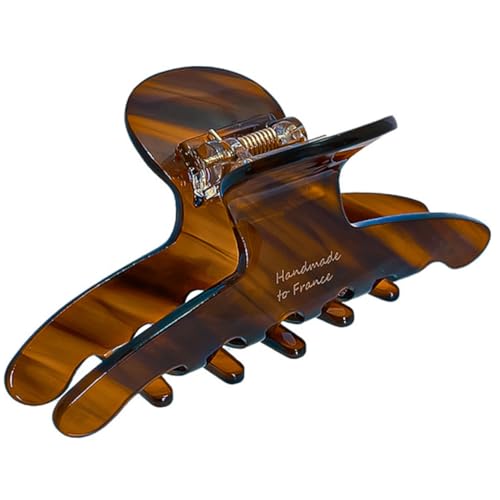 MAJORMENCH Acetat Haarklammer für Frauen Rutschfester Langlebiger Krallenclip in Bernstein karamell Modisches Einfaches Design für Stilvolles Haarstyling bei Verschiedenen Anlässen von MAJORMENCH