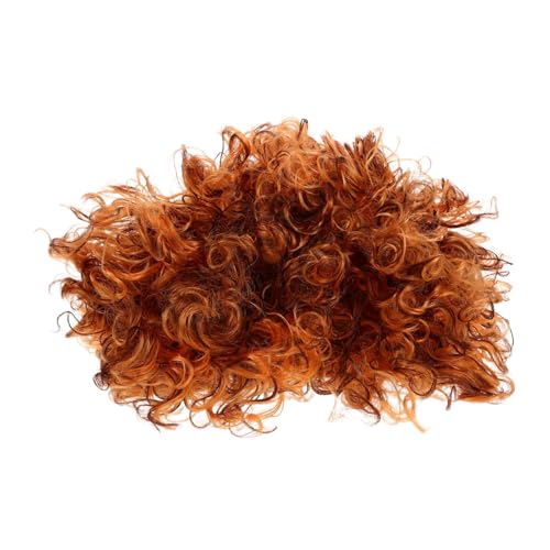 MAJORMENCH Afro Curly Perücke Kurz Leicht Gewellt Natürliches Design Pflegeleicht Für Cosplay Party Alltag Stilvolle Damen Haarteile von MAJORMENCH