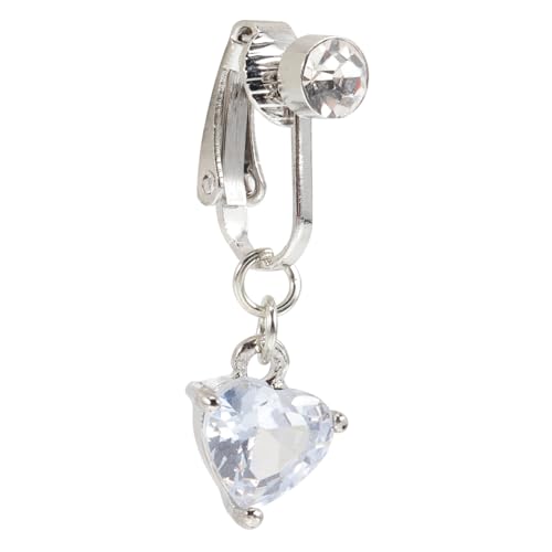 MAJORMENCH Clip Bauchnabelring Piercing für Frauen und Mädchen Sicherer Bequemer Nabelschmuck aus Legierung mit Funkelndem Zirkonia Eleganter Körperschmuck für Party Festival und Alltag von MAJORMENCH