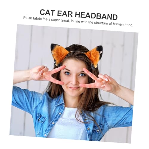 MAJORMENCH Katzenohren Haarband Aus Stoff Ohr-haarband Für Party Cosplay-haarreif Mit Plüschohren Katzenohr-stirnband Haar-accessoire Für Junge Mädchen Und Mädchen von MAJORMENCH