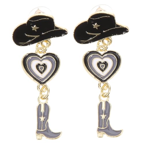 MAJORMENCH Cowgirl Ohrringe Damen Western Stiefel Design Material Modisch Mehrlagig Retro Schmuck Für Frauen Und Mädchen Alltag Halloween Festival von MAJORMENCH