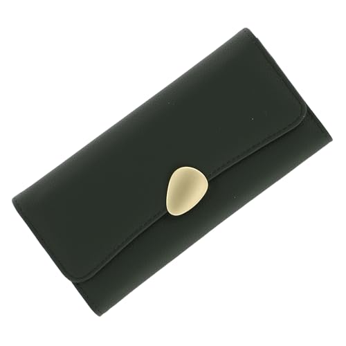 MAJORMENCH Damen Geldbörse Lang mit Pu Multifunktional mit Münzfach und Kartenfächern Grün Kompakte Handtasche für Alltag Reisen und Einkaufen von MAJORMENCH
