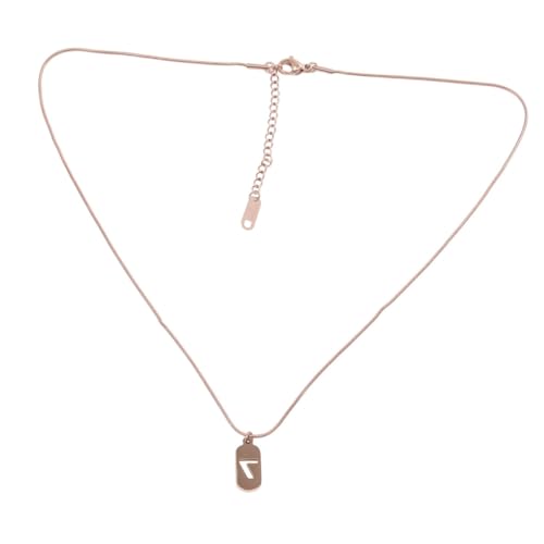 MAJORMENCH Damen Halskette mit Nummer Anhänger Rosegoldfarben Titanstahl Schlangenkette Modischer Clavicle Schmuck für Strandparty Urlaub Damen und Mädchen von MAJORMENCH