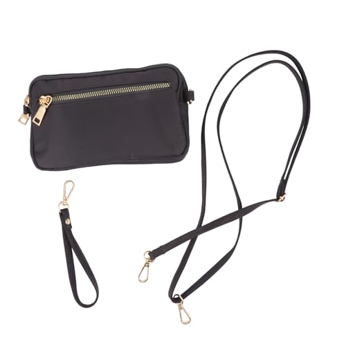 MAJORMENCH Damen Schultertasche Nylon Handtasche Leicht Kompakt Modisch für Alltag Freizeit Schule Büro Geeignet Stilvolle Umhängetasche mit Kette in Dunkelgrau Unisex Vielseitig von MAJORMENCH
