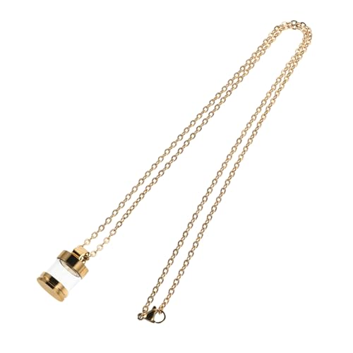 MAJORMENCH Edelstahl Urnen Halskette mit Transparentem Glas Anhänger Offene Erinnerungs Halskette für Damen und Herren Langlebiges Schmuckstück zum Erinnern Kette Inklusive von MAJORMENCH