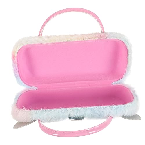 MAJORMENCH Einhorn-brillenetui Aus Plüsch Reise-sonnenbrillenetui Für Mädchen Mit Griff Brillenetui Zum Schutz Vor Stößen von MAJORMENCH