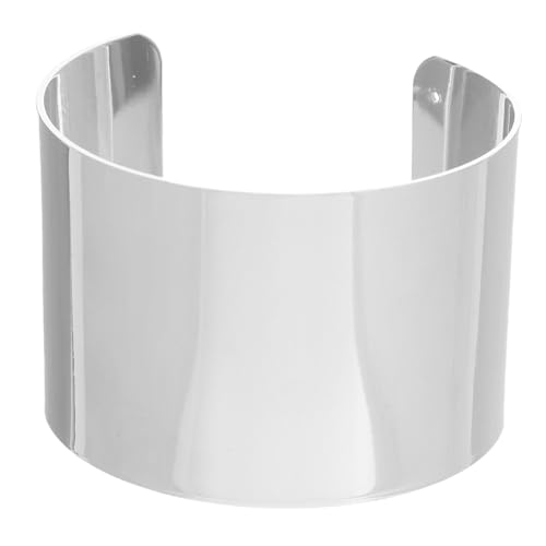 MAJORMENCH Einstellbarer Damen Cuff Armreif aus Hochwertigem Edelstahl Silberfarbener Moderner Breiter Schmuck für Alltag Party und Geschenkideen von MAJORMENCH