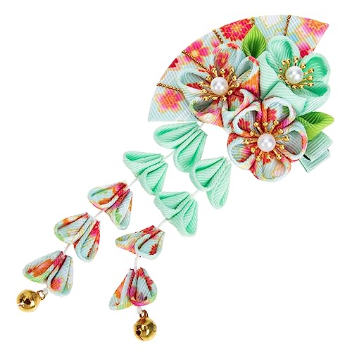 MAJORMENCH Elegant Japanese Style Haarspange mit Langer Quaste Kostümzubehör für Mädchen Fächerförmig Perfektes Accessoire für Hochzeiten Feste und Alltag von MAJORMENCH