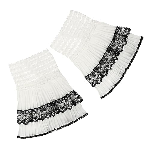 MAJORMENCH Elegante Spitzen ärmelmanschetten Damen Verzierung Abnehmbare Handgelenksmanschetten Mode accessoires für Kleider Blusen Pullover Hochzeit Geschenk von MAJORMENCH