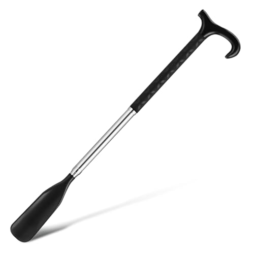 MAJORMENCH Ergonomischer Verstellbarer Schuhlöffel aus mit Teleskopgriff Extra für Senioren und Damen Leichter Schuhanzieher für Bequemes Anziehen Fingerquetschen von MAJORMENCH