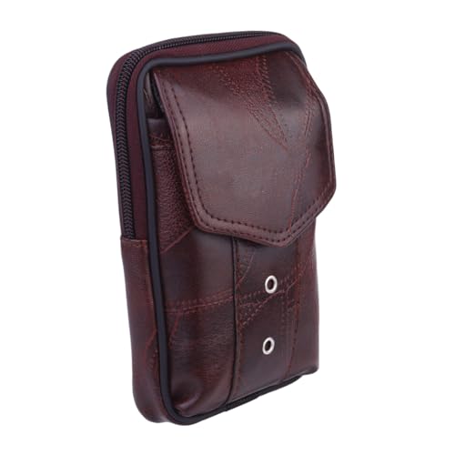 MAJORMENCH Geldbörse Hüftbrieftasche Echtes Hüfttasche Mit Gürtelschlaufe Für Mann Retro Design Für Kreditkarten Ausweise Bargeld von MAJORMENCH