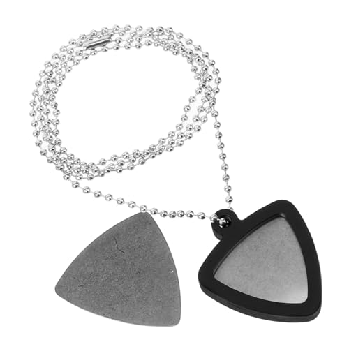MAJORMENCH Gitarrenplektrum Halskette aus Silikon Gitarren Pick Halter für Männer mit Schlüsselanhänger und Platz für 3 Plektren Robust und Flexibel von MAJORMENCH