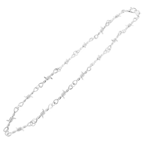 MAJORMENCH Gothic Dornenkette Unisex Punk Halskette Metallkette Hip Hop Streetstyle Trendiger Halsschmuck für Männer und Frauen von MAJORMENCH