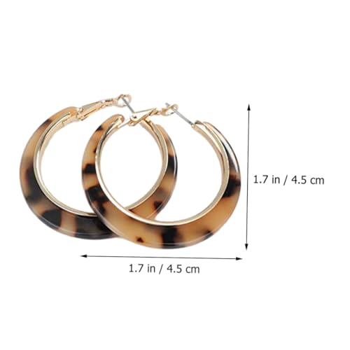 MAJORMENCH Große Damen Creolen Ohrringe Vintage Stil Funky Ohrschmuck Exaggerated Circle Design Hautfreundlich Langlebig für Alltag und Festlichkeiten von MAJORMENCH