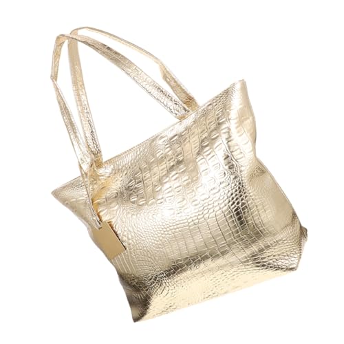 MAJORMENCH Große Damen-tragetasche Aus Kunstleder Mit Reißverschluss Umhängetasche Für Reisen Und Arbeitsgebrauch Einkaufstasche Mit Geprägtem Muster von MAJORMENCH