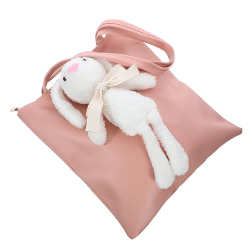 MAJORMENCH Große Kapazität Tote Pouch Damen Handtasche aus Langlebigem PU Material mit Niedlichem Hasenmotiv Stilvolle Umhängetasche und Handbag für Alltag und Arbeit Vielseitig Tragbar von MAJORMENCH