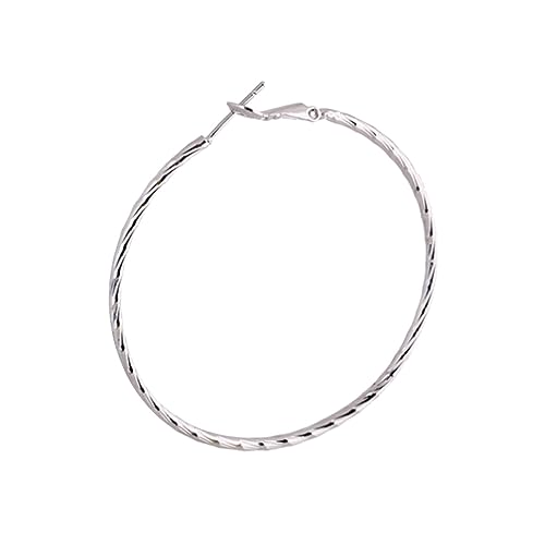 MAJORMENCH Große Runde Creolen Damen Ohrringe Schlicht Stilvoll Metall Ohrschmuck Silberfarben Modisch Vielseitig für Alltag und Fest Geschenkidee von MAJORMENCH