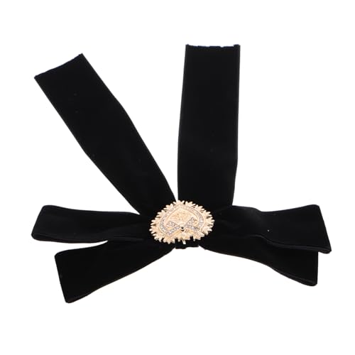 MAJORMENCH Große Samt herz schleifenbrosche Damen Anstecknadel Eleganter Schwarzer Velvet Bowknot Pin für Hemd Revers Accessoire Feminine Ausstrahlung von MAJORMENCH
