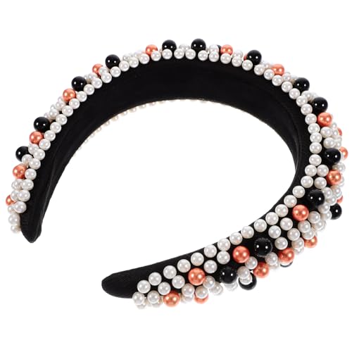 MAJORMENCH Haarband Mit Perlen Breites Stirnband Für Teenager Modisches Party-accessoire Vielseitig Einsetzbar Leicht Und Bequem Perfektes Für Damen von MAJORMENCH