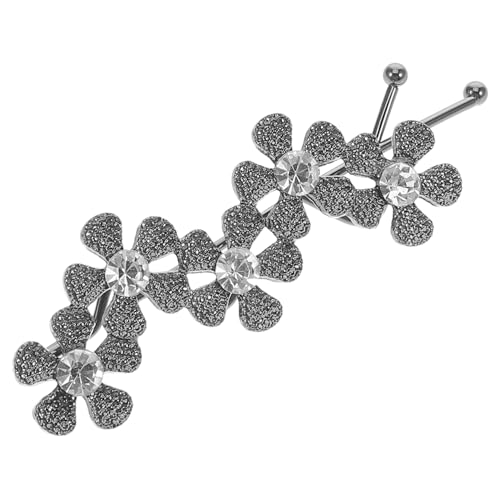 MAJORMENCH Haarspange Mit Blumenmotiv Für Damen Elegante Haarklammer Mit Strass Vintage Haarschmuck Für Braut Alltag Und Besondere Anlässe Stilvolles Accessoire Für Jede Frisur von MAJORMENCH