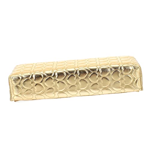 MAJORMENCH Hand Rest Pillow Manicure Cushion Weiches Komfortables Handkissen für und Nageldesign Rechteckiges Stilvolles Maniküre Wrist Support Kissen in Gold für Nagelliebhaber und Profis von MAJORMENCH